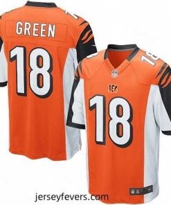 Nike Cincinnati Bengals 18 AJ Green Game Orange Alternate NFL Jersey