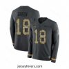 Nike Cincinnati Bengals 18 AJ Green Limited Black Salute to Service Therma Long Sleeve NFL Jersey