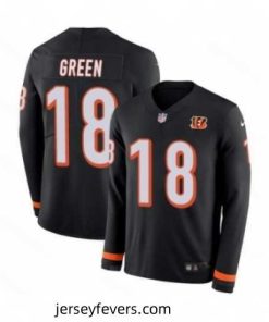 Nike Cincinnati Bengals 18 AJ Green Limited Black Therma Long Sleeve NFL Jersey