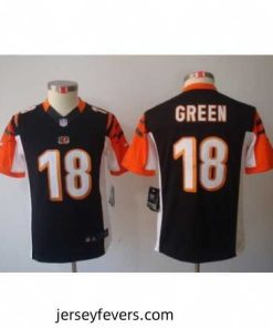 Nike Cincinnati Bengals 18# A.J.Green Black Color[Limited Jerseys]