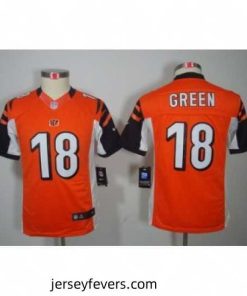 Nike Cincinnati Bengals 18# A.J.Green Orange Color[Limited Jerseys]