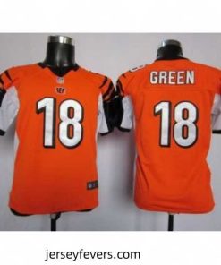 Nike Cincinnati Bengals 18# A.J.Green Orange NFL Jerseys