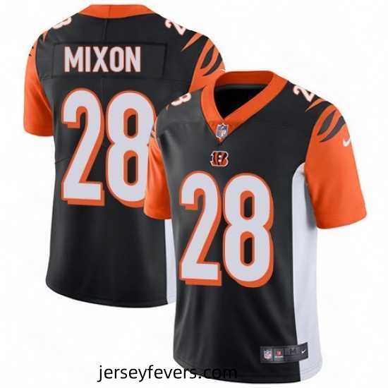 Nike Cincinnati Bengals 28 Joe Mixon Elite Black Team Color NFL Jersey