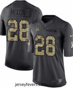 Nike Cincinnati Bengals 28 Joe Mixon Limited Black 2016 Salute to Service NFL Jersey