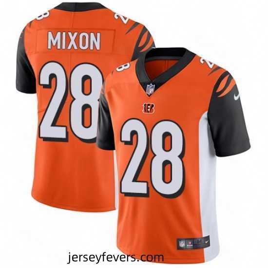 Nike Cincinnati Bengals 28 Joe Mixon Vapor Untouchable Limited Orange Alternate NFL Jersey