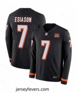 Nike Cincinnati Bengals 7 Boomer Esiason Limited Black Therma Long Sleeve NFL Jersey