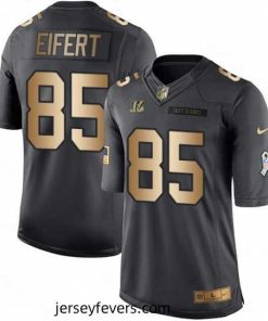 Nike Cincinnati Bengals 85 Tyler Eifert Limited BlackGold Salute to Service NFL Jersey