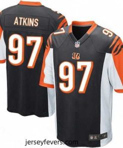 Nike Cincinnati Bengals 97 Geno Atkins Game Black Team Color NFL Jersey