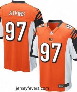Nike Cincinnati Bengals 97 Geno Atkins Game Orange Alternate NFL Jersey