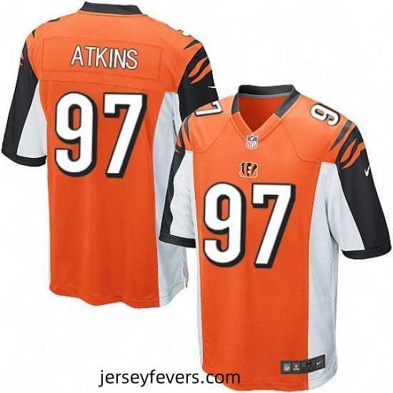 Nike Cincinnati Bengals 97 Geno Atkins Game Orange Alternate NFL Jersey