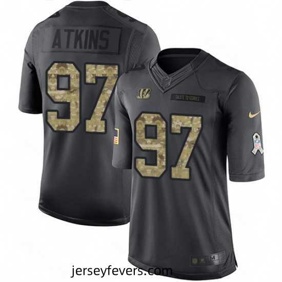 Nike Cincinnati Bengals 97 Geno Atkins Limited Black 2016 Salute to Service NFL Jersey