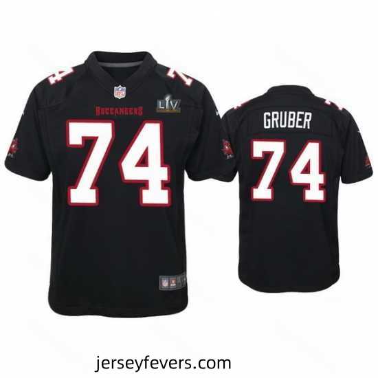 Paul Gruber Buccaneers Black Super Bowl Lv Game Fashion Jersey