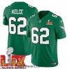 Philadelphia Eagles Jason Kelce #62 Kelly Green 2024 2025 Super Bowl LIX F.U.S.E Stitched NFL Jersey