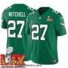 Philadelphia Eagles Quinyon Mitchell #27 Kelly Green 2024 2025 Super Bowl LIX F.U.S.E Stitched NFL Jersey