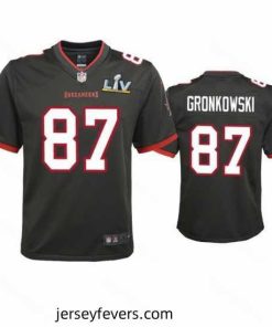 Rob Gronkowski Buccaneers Pewter Super Bowl Lv Game Jersey