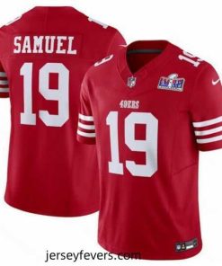 San Francisco 49ers 19 Deebo Samuel Red 2023 F.U.S.E  Vapor Untouchable Limited Stitched Football 2024 Super Bowl LVIII Jersey
