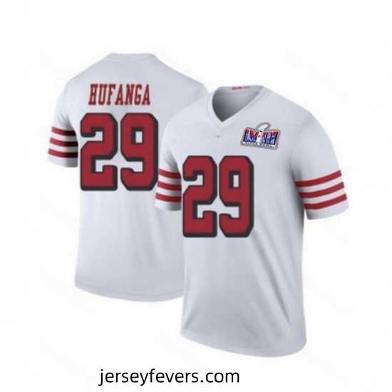 San Francisco 49ers 29 Talanoa Hufanga White Throwback 2023 F.U.S.E With John Madden Patch Vapor Limited Stitched Football 2024 Super Bowl LVIII Jer