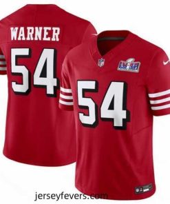 San Francisco 49ers 54 Fred Warner New Red 2023 F.U.S.E  Vapor Untouchable Limited Stitched Football 2024 Super Bowl LVIII Jersey