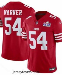 San Francisco 49ers 54 Fred Warner Red 2023 F.U.S.E  Vapor Untouchable Limited Stitched Football 2024 Super Bowl LVIII Jersey