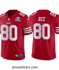 San Francisco 49ers 80 Jerry Rice 2022 New Scarlet Vapor Untouchable Stitched Football 2024 Super Bowl LVIII Jersey