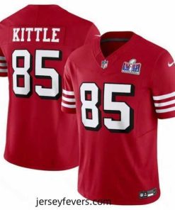 San Francisco 49ers 85 George Kittle New Red 2023 F.U.S.E  Vapor Untouchable Limited Stitched Football 2024 Super Bowl LVIII Jersey