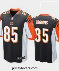 tee higgins cincinnati bengals black game jersey