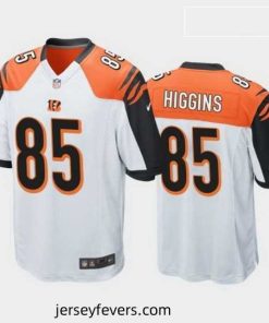 tee higgins cincinnati bengals white game jersey