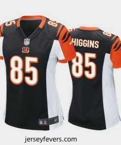 tee higgins cincinnati bengals black game jersey