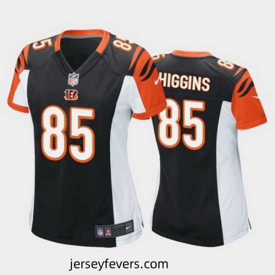 tee higgins cincinnati bengals black game jersey
